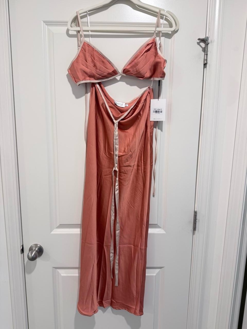 Hello Molly Coral & Beige Dress - can be styled in multiple ways